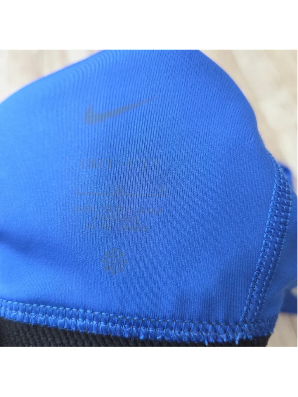 Women's Nike Blue Dri-FIT Sports Bra L with Black Band